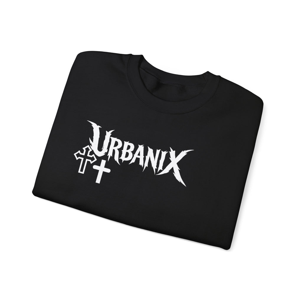 Vybe Graphic Crewneck Sweatshirt — Gothic Logo Back Print