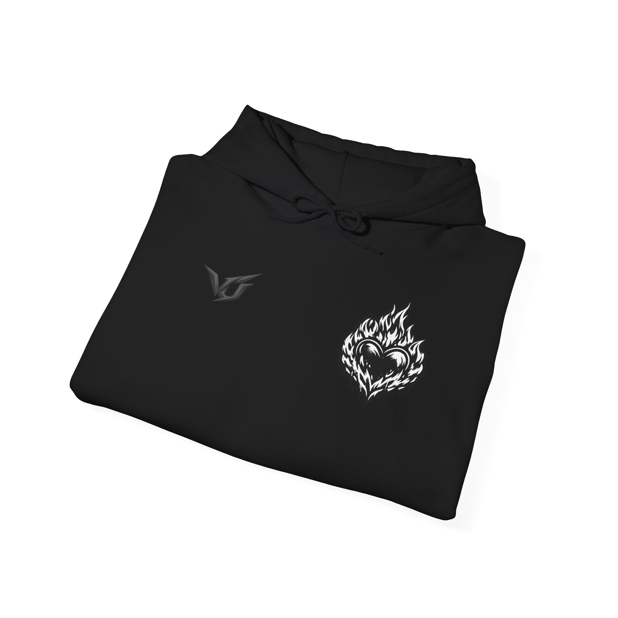 Number 69 Hoodie — White Graphic Pullover with Sleeve Emblems & Chest Logos