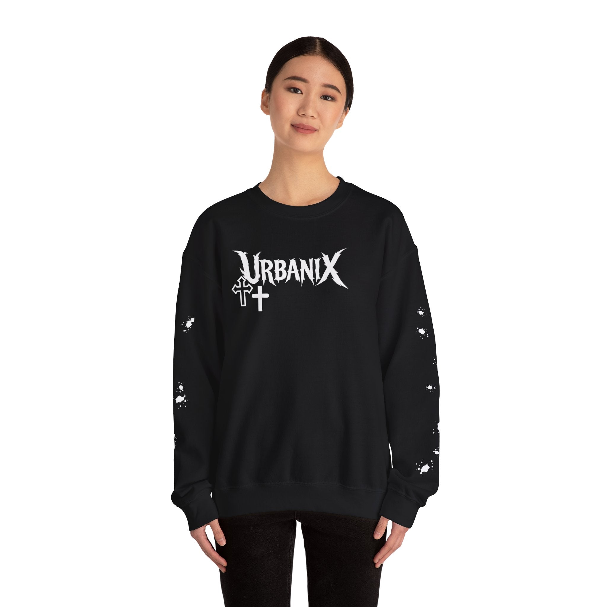 Vybe Graphic Crewneck Sweatshirt — Gothic Logo Back Print