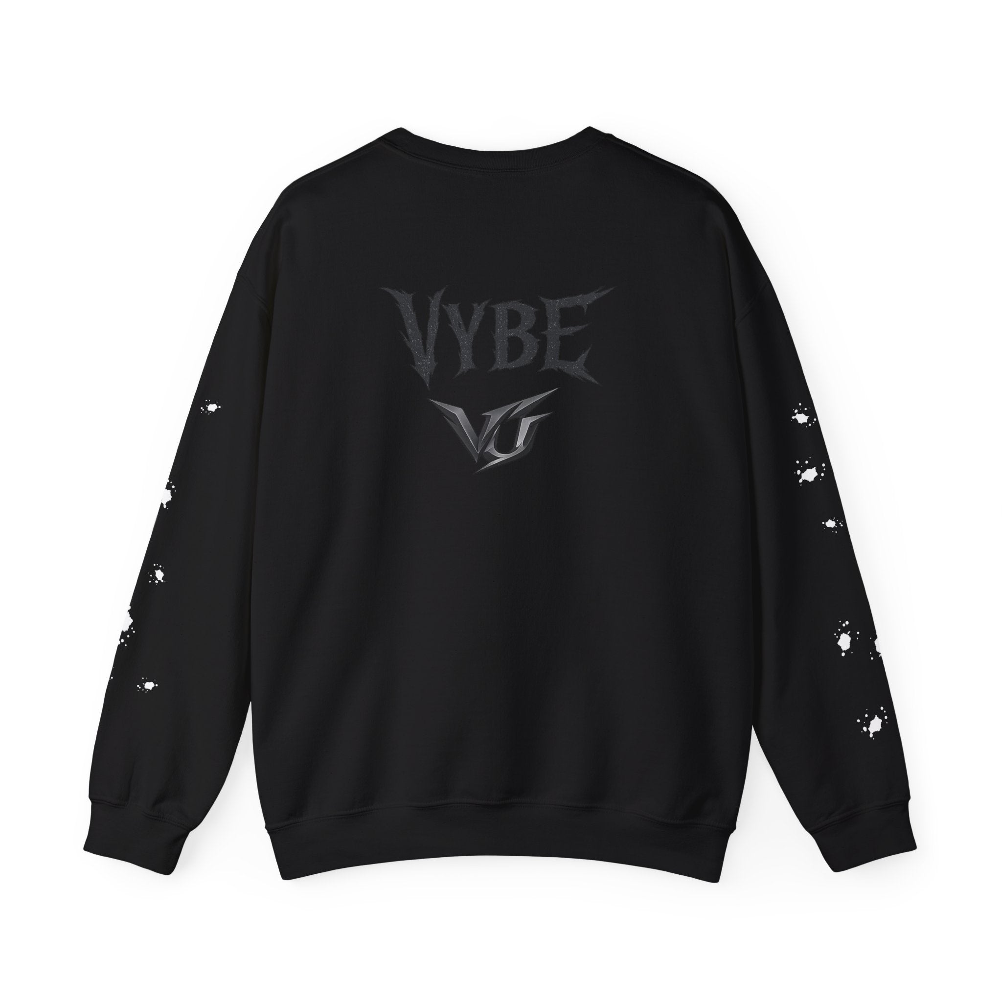 Vybe Graphic Crewneck Sweatshirt — Gothic Logo Back Print