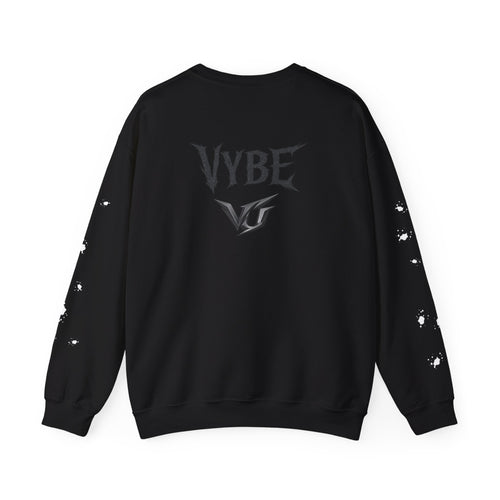 Vybe Graphic Crewneck Sweatshirt — Gothic Logo Back Print